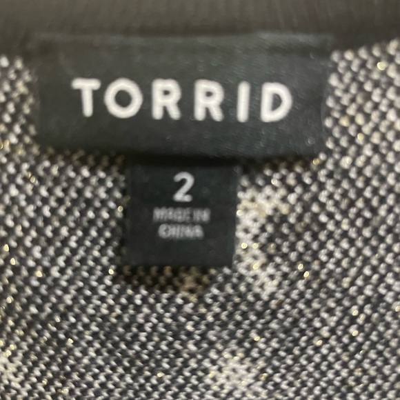 Torrid Black & White Star Sweater-Knit Skater Dress Size 2X - Picture 10 of 14